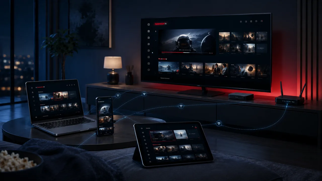 Télévision, smartphone, tablette et ordinateur compatibles avec IPTV